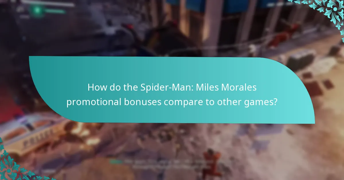 How do the Spider-Man: Miles Morales promotional bonuses compare to other games?