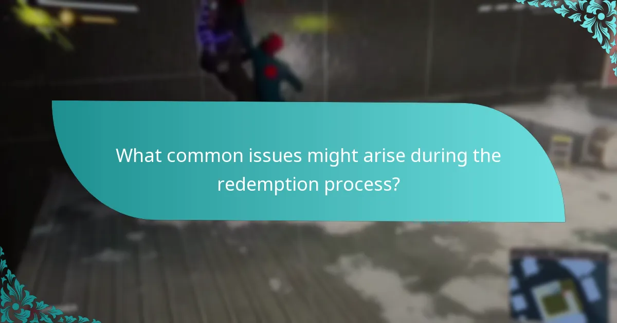 What common issues might arise during the redemption process?